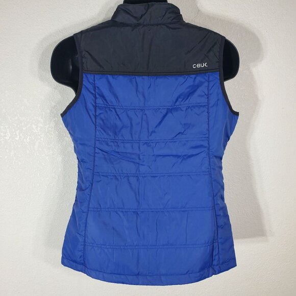 Cbuk By Cutter & Buck Womens Puffer Vest Medium Blue & Gray Colorblock - Picture 3 of 9